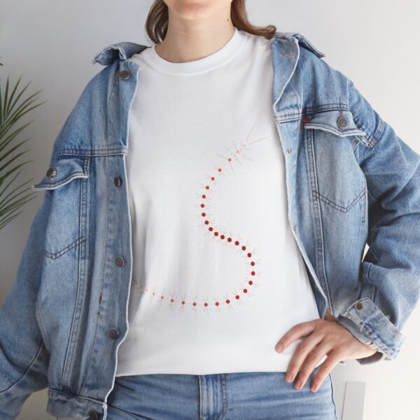 RemipediaNet T-Shirt: External Morphology of Remipedia Speleonectes Abstracted as Network (Unisex Heavy Cotton Tee) - Image 21