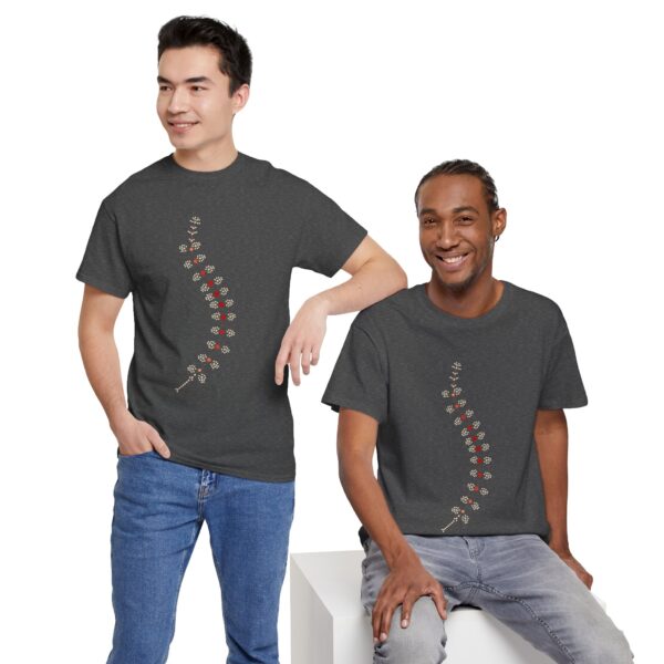 AnostracaNet T-Shirt: External Morphology of Fairy Shrimp Artemia Abstracted as Network (Unisex Heavy Cotton Tee) - Image 11