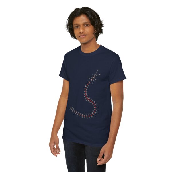 RemipediaNet T-Shirt: External Morphology of Remipedia Speleonectes Abstracted as Network (Unisex Heavy Cotton Tee) - Image 67