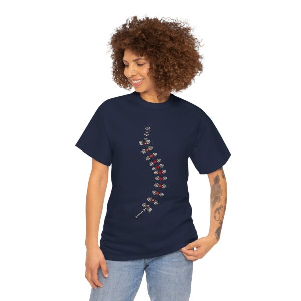 AnostracaNet T-Shirt: External Morphology of Fairy Shrimp Artemia Abstracted as Network (Unisex Heavy Cotton Tee) - Image 64