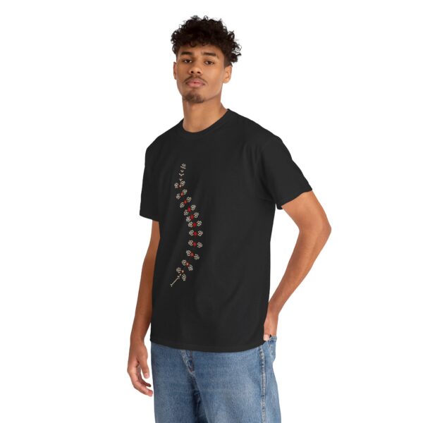 AnostracaNet T-Shirt: External Morphology of Fairy Shrimp Artemia Abstracted as Network (Unisex Heavy Cotton Tee) - Image 30