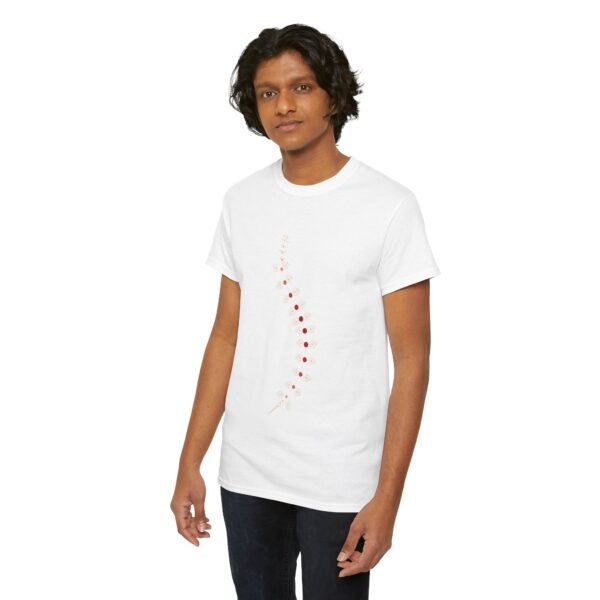 AnostracaNet T-Shirt: External Morphology of Fairy Shrimp Artemia Abstracted as Network (Unisex Heavy Cotton Tee) - Image 19