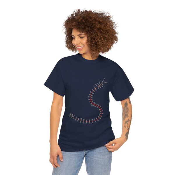RemipediaNet T-Shirt: External Morphology of Remipedia Speleonectes Abstracted as Network (Unisex Heavy Cotton Tee) - Image 64