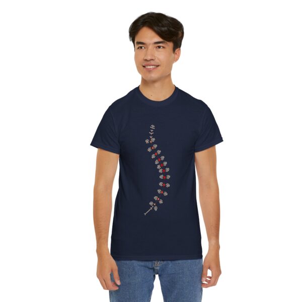 AnostracaNet T-Shirt: External Morphology of Fairy Shrimp Artemia Abstracted as Network (Unisex Heavy Cotton Tee) - Image 68