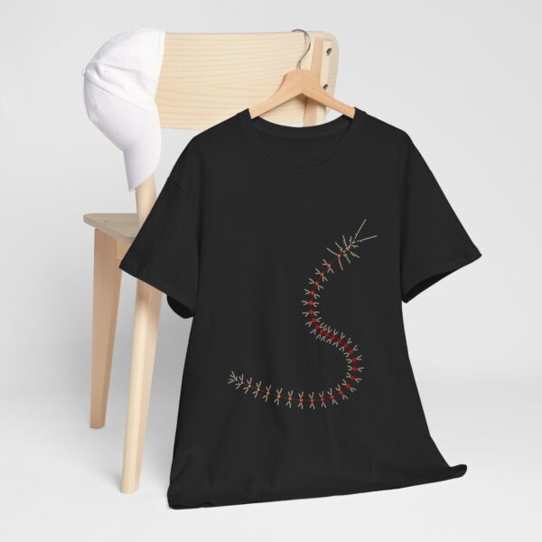 RemipediaNet T-Shirt: External Morphology of Remipedia Speleonectes Abstracted as Network (Unisex Heavy Cotton Tee) - Image 27