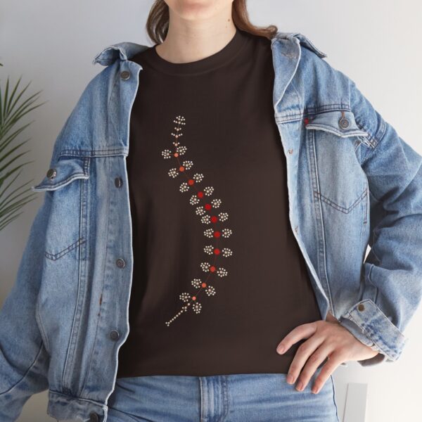 AnostracaNet T-Shirt: External Morphology of Fairy Shrimp Artemia Abstracted as Network (Unisex Heavy Cotton Tee) - Image 45