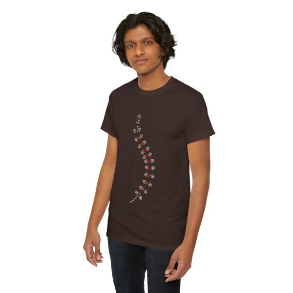 AnostracaNet T-Shirt: External Morphology of Fairy Shrimp Artemia Abstracted as Network (Unisex Heavy Cotton Tee) - Image 43