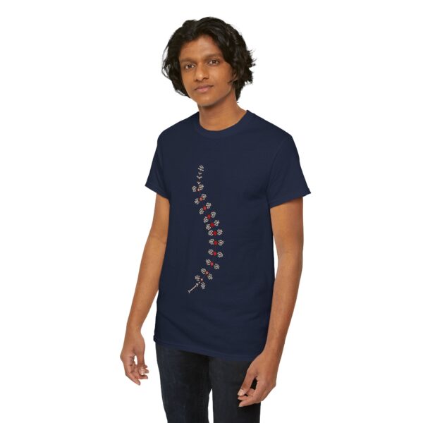 AnostracaNet T-Shirt: External Morphology of Fairy Shrimp Artemia Abstracted as Network (Unisex Heavy Cotton Tee) - Image 67