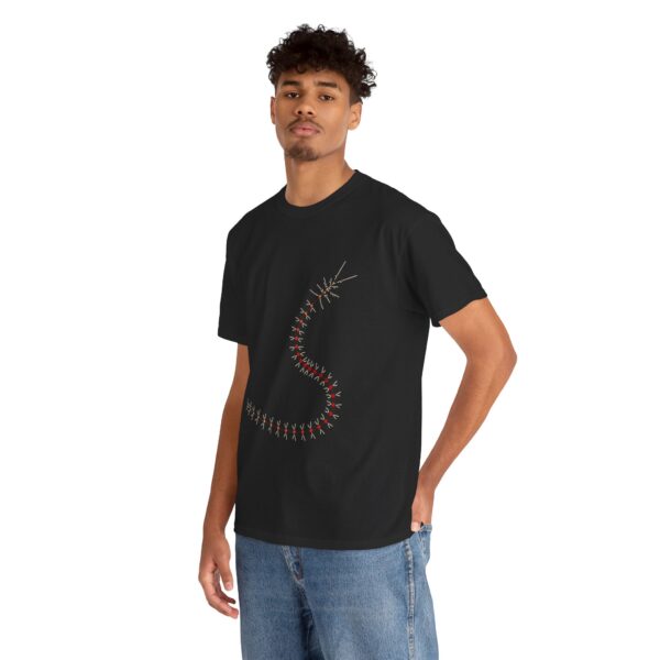 RemipediaNet T-Shirt: External Morphology of Remipedia Speleonectes Abstracted as Network (Unisex Heavy Cotton Tee) - Image 30