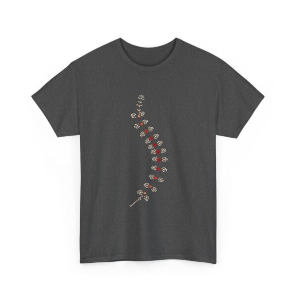 AnostracaNet T-Shirt: External Morphology of Fairy Shrimp Artemia Abstracted as Network (Unisex Heavy Cotton Tee) - Image 3