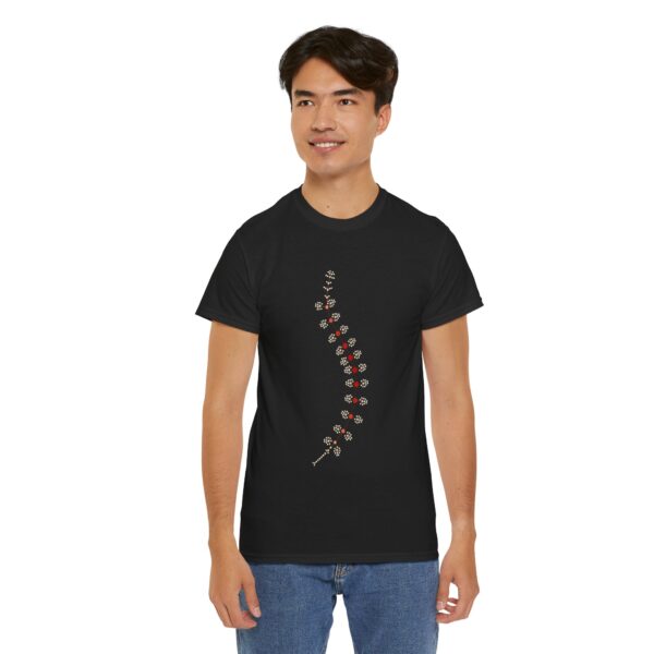 AnostracaNet T-Shirt: External Morphology of Fairy Shrimp Artemia Abstracted as Network (Unisex Heavy Cotton Tee) - Image 32