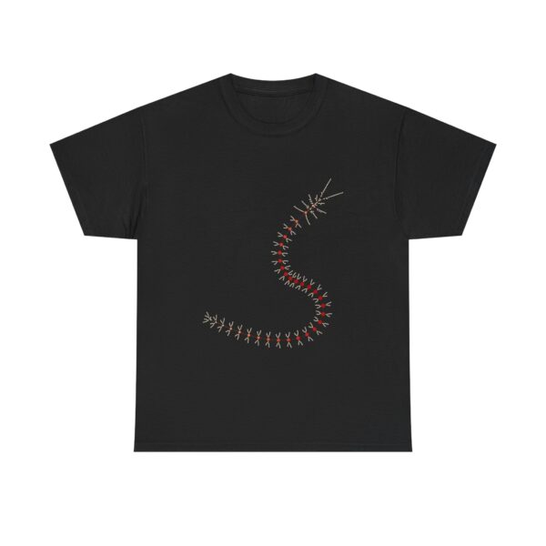 RemipediaNet T-Shirt: External Morphology of Remipedia Speleonectes Abstracted as Network (Unisex Heavy Cotton Tee) - Image 25