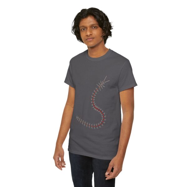RemipediaNet T-Shirt: External Morphology of Remipedia Speleonectes Abstracted as Network (Unisex Heavy Cotton Tee) - Image 8