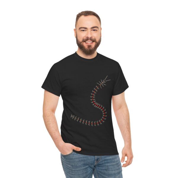 RemipediaNet T-Shirt: External Morphology of Remipedia Speleonectes Abstracted as Network (Unisex Heavy Cotton Tee) - Image 29