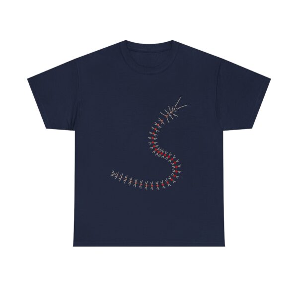 RemipediaNet T-Shirt: External Morphology of Remipedia Speleonectes Abstracted as Network (Unisex Heavy Cotton Tee) - Image 61