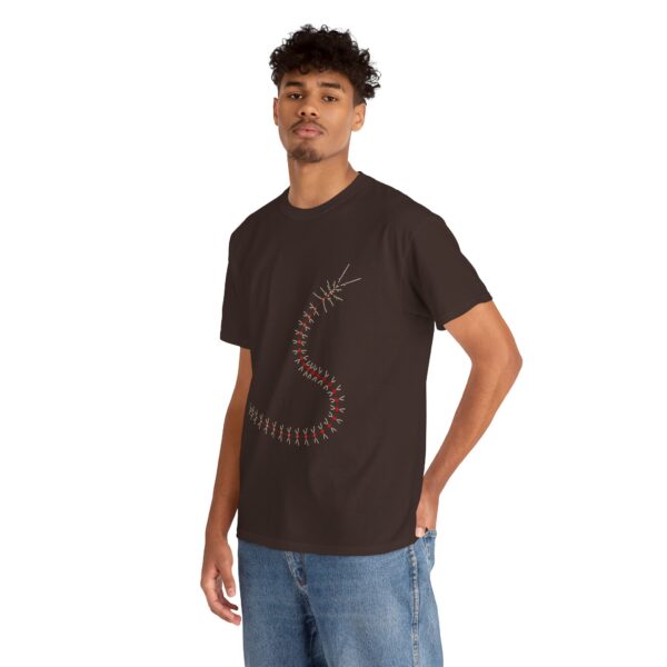 RemipediaNet T-Shirt: External Morphology of Remipedia Speleonectes Abstracted as Network (Unisex Heavy Cotton Tee) - Image 42