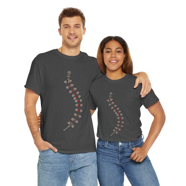 AnostracaNet T-Shirt: External Morphology of Fairy Shrimp Artemia Abstracted as Network (Unisex Heavy Cotton Tee) - Image 10