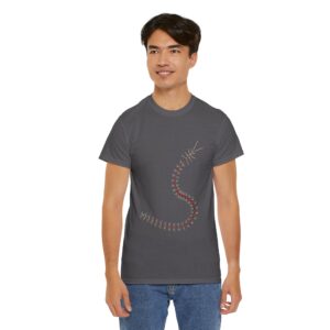 RemipediaNet T-Shirt: External Morphology of Remipedia Speleonectes Abstracted as Network (Unisex Heavy Cotton Tee)