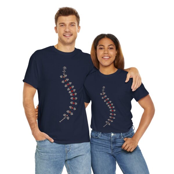 AnostracaNet T-Shirt: External Morphology of Fairy Shrimp Artemia Abstracted as Network (Unisex Heavy Cotton Tee) - Image 70