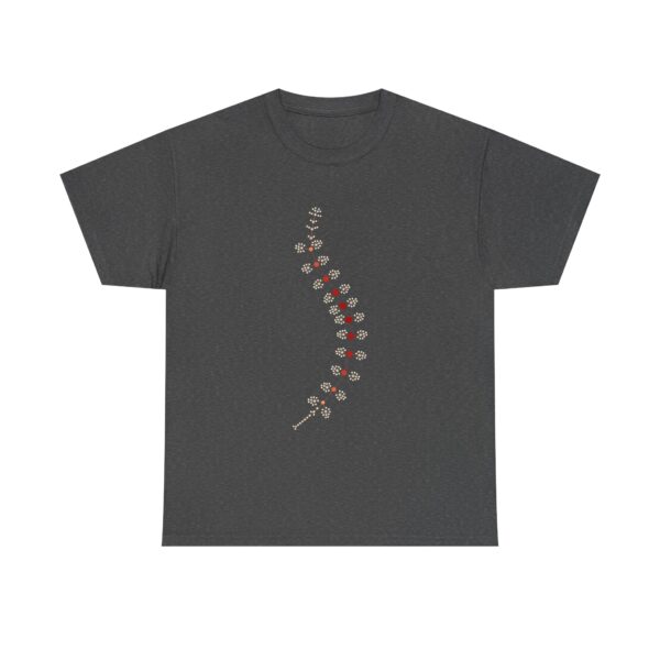 AnostracaNet T-Shirt: External Morphology of Fairy Shrimp Artemia Abstracted as Network (Unisex Heavy Cotton Tee) - Image 2