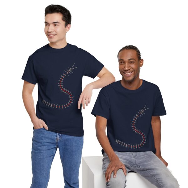 RemipediaNet T-Shirt: External Morphology of Remipedia Speleonectes Abstracted as Network (Unisex Heavy Cotton Tee) - Image 71