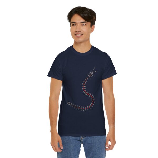 RemipediaNet T-Shirt: External Morphology of Remipedia Speleonectes Abstracted as Network (Unisex Heavy Cotton Tee) - Image 68