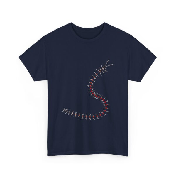 RemipediaNet T-Shirt: External Morphology of Remipedia Speleonectes Abstracted as Network (Unisex Heavy Cotton Tee) - Image 62