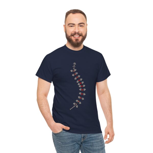AnostracaNet T-Shirt: External Morphology of Fairy Shrimp Artemia Abstracted as Network (Unisex Heavy Cotton Tee) - Image 65