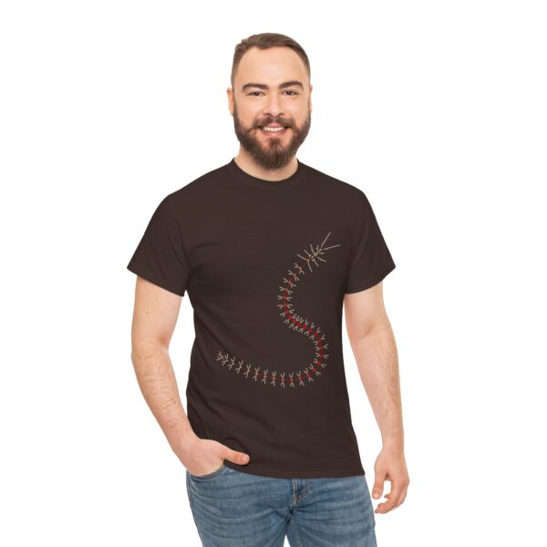 RemipediaNet T-Shirt: External Morphology of Remipedia Speleonectes Abstracted as Network (Unisex Heavy Cotton Tee) - Image 41