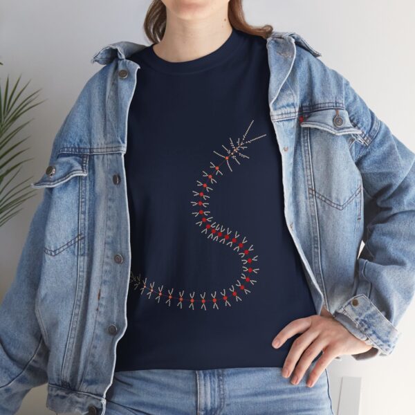 RemipediaNet T-Shirt: External Morphology of Remipedia Speleonectes Abstracted as Network (Unisex Heavy Cotton Tee) - Image 69