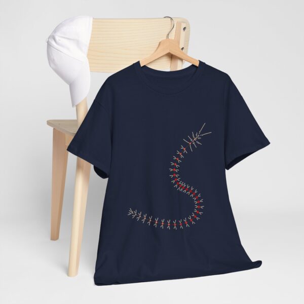RemipediaNet T-Shirt: External Morphology of Remipedia Speleonectes Abstracted as Network (Unisex Heavy Cotton Tee) - Image 63
