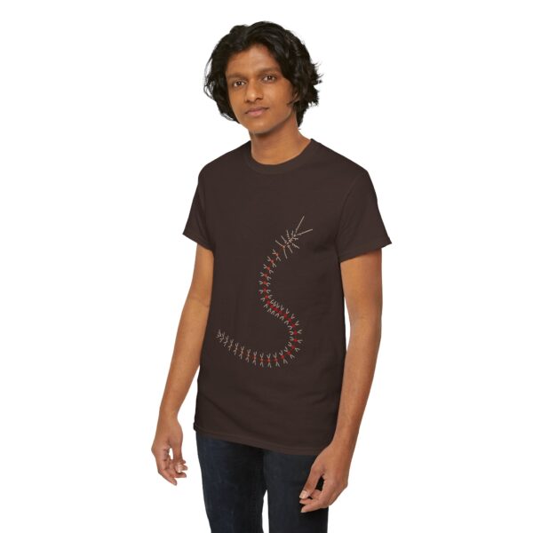 RemipediaNet T-Shirt: External Morphology of Remipedia Speleonectes Abstracted as Network (Unisex Heavy Cotton Tee) - Image 43