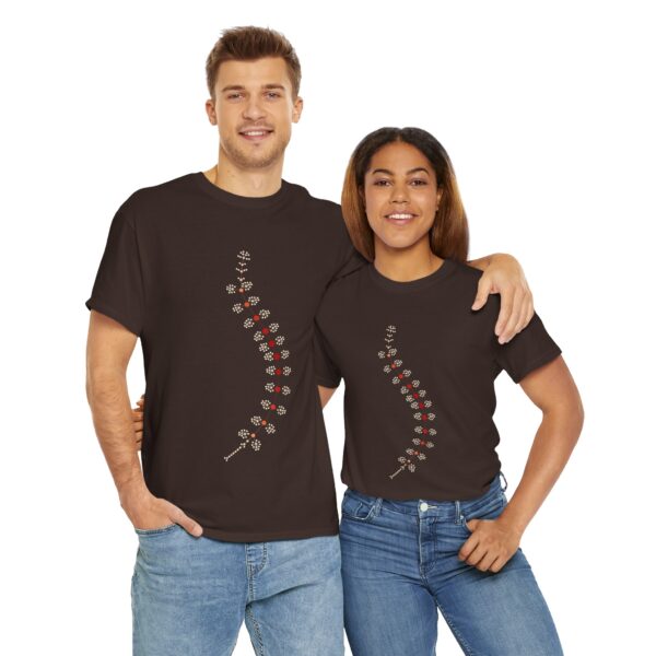 AnostracaNet T-Shirt: External Morphology of Fairy Shrimp Artemia Abstracted as Network (Unisex Heavy Cotton Tee) - Image 46