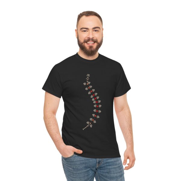 AnostracaNet T-Shirt: External Morphology of Fairy Shrimp Artemia Abstracted as Network (Unisex Heavy Cotton Tee) - Image 29