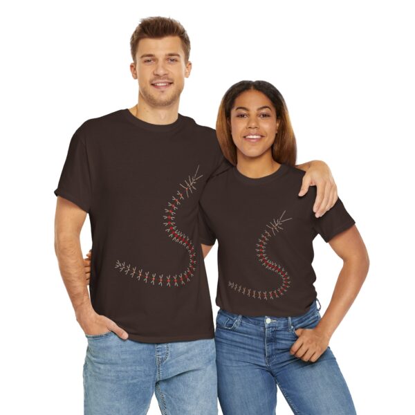 RemipediaNet T-Shirt: External Morphology of Remipedia Speleonectes Abstracted as Network (Unisex Heavy Cotton Tee) - Image 46