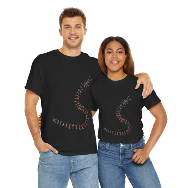 RemipediaNet T-Shirt: External Morphology of Remipedia Speleonectes Abstracted as Network (Unisex Heavy Cotton Tee) - Image 34