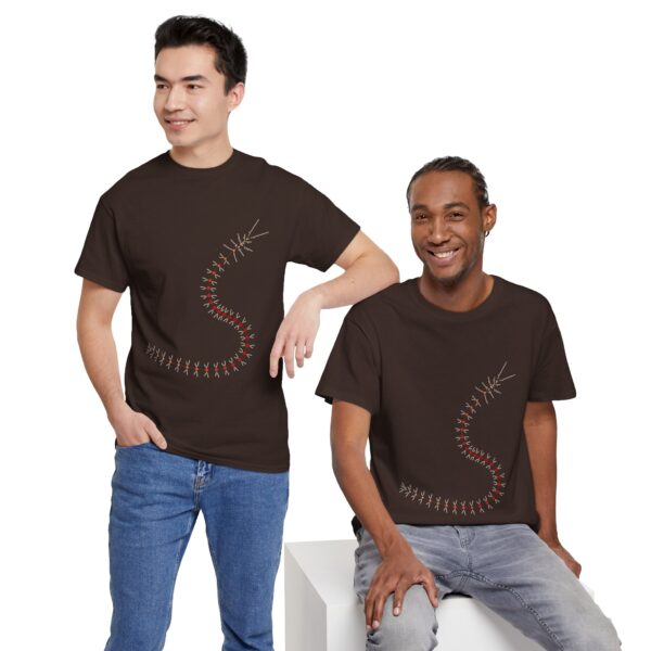 RemipediaNet T-Shirt: External Morphology of Remipedia Speleonectes Abstracted as Network (Unisex Heavy Cotton Tee) - Image 47