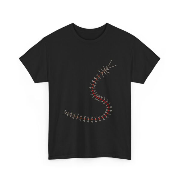 RemipediaNet T-Shirt: External Morphology of Remipedia Speleonectes Abstracted as Network (Unisex Heavy Cotton Tee) - Image 26