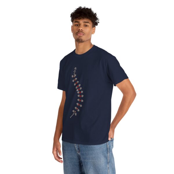 AnostracaNet T-Shirt: External Morphology of Fairy Shrimp Artemia Abstracted as Network (Unisex Heavy Cotton Tee) - Image 66