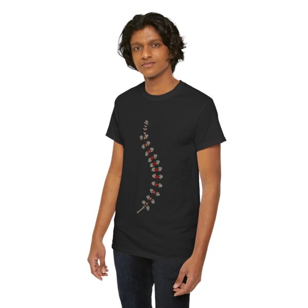 AnostracaNet T-Shirt: External Morphology of Fairy Shrimp Artemia Abstracted as Network (Unisex Heavy Cotton Tee) - Image 31