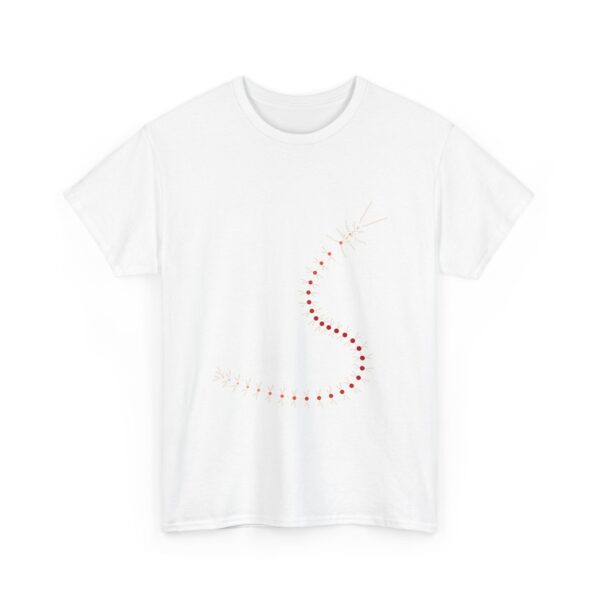 RemipediaNet T-Shirt: External Morphology of Remipedia Speleonectes Abstracted as Network (Unisex Heavy Cotton Tee) - Image 14