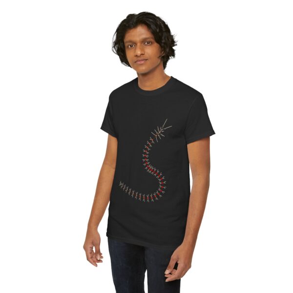 RemipediaNet T-Shirt: External Morphology of Remipedia Speleonectes Abstracted as Network (Unisex Heavy Cotton Tee) - Image 31