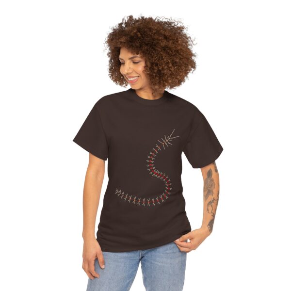 RemipediaNet T-Shirt: External Morphology of Remipedia Speleonectes Abstracted as Network (Unisex Heavy Cotton Tee) - Image 40