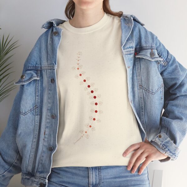 AnostracaNet T-Shirt: External Morphology of Fairy Shrimp Artemia Abstracted as Network (Unisex Heavy Cotton Tee) - Image 57