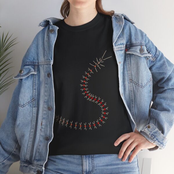 RemipediaNet T-Shirt: External Morphology of Remipedia Speleonectes Abstracted as Network (Unisex Heavy Cotton Tee) - Image 33